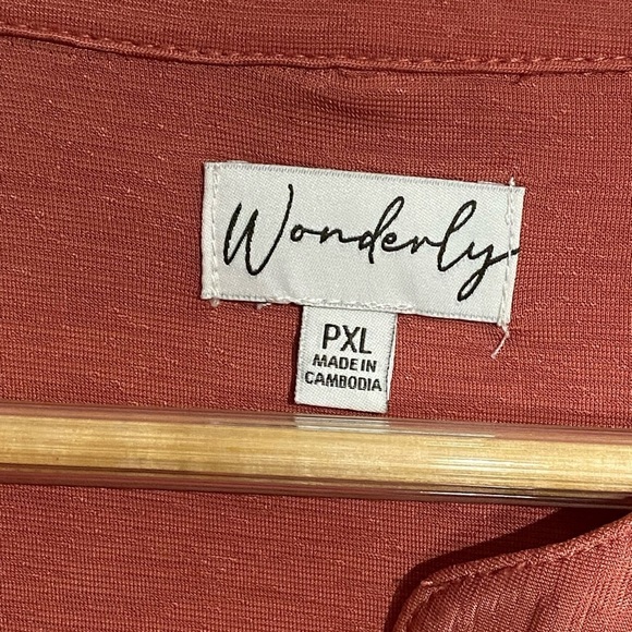 Wonderly 3/4 Sleeve Pumpkin Peasant‎ Top - Picture 6 of 6